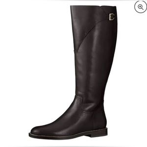 NWT Cole Haan Harrington black tall knee high leather riding boots